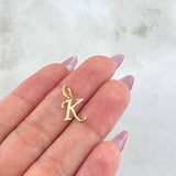 Dije Letra K 0.4gr / 3/4 in / Oro Amarillo 18K
