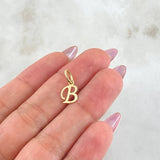 Pendant Letter B 0.4gr / 3/4 in / 18K Gold