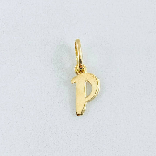 Pendant Letter P Cursive 0.45gr / 0.8in / 18K Gold