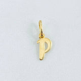 Pendant Letter P Cursive 0.45gr / 0.8in / 18K Gold