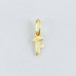 Pendant Letter F Cursive 0.4gr / 3/4 in / 18K Gold