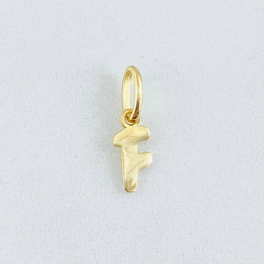 Pendant Letter F Cursive 0.4gr / 3/4 in / 18K Gold