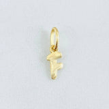 Pendant Letter F Cursive 0.4gr / 3/4 in / 18K Gold