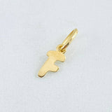 Pendant Letter F Cursive 0.4gr / 3/4 in / 18K Gold