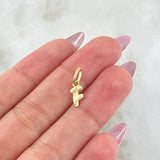 Pendant Letter F Cursive 0.4gr / 3/4 in / 18K Gold