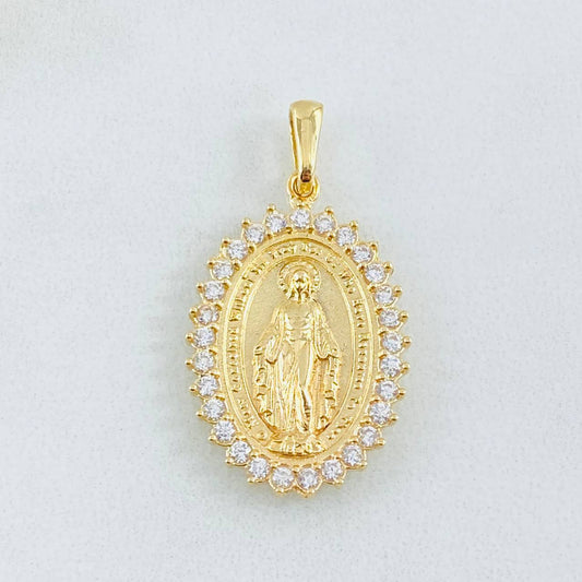 Dije Virgen Milagrosa 4.75gr / 1 1/4 in / Oro Amarillo 18K ©