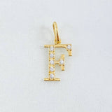Pendant Letter F 0.75gr / 3/4 in / 18K Gold