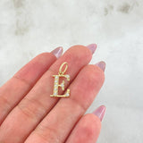 Dije Letra E 0.85gr / 3/4 in / Oro Amarillo 18K