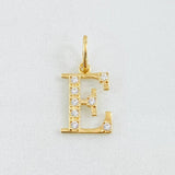 Dije Letra E 0.85gr / 3/4 in / Oro Amarillo 18K