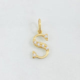 Pendant Letter S 0.8gr / 0.8in / 18K Gold