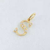 Pendant Letter S 0.8gr / 0.8in / 18K Gold