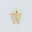 Dije Letra W 1gr / 3/4 in / Oro Amarillo 18K