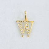 Dije Letra W 1gr / 3/4 in / Oro Amarillo 18K