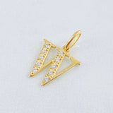 Dije Letra W 1gr / 3/4 in / Oro Amarillo 18K