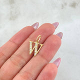 Dije Letra W 1gr / 3/4 in / Oro Amarillo 18K
