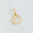 Dije Letra D 0.4gr / 3/4 in / Oro Amarillo 18K