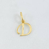 Dije Letra D 0.4gr / 3/4 in / Oro Amarillo 18K