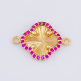 Clover Charm Dense Edge 1.1gr / 3/4 in / 18K Yellow Gold ©