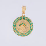 Dije Corona Circular 3.05gr / 1 in / Oro Amarillo 18K ©