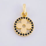 Clover Hoop Pendant 1.25gr / 3/4 in / 18K Yellow Gold ©