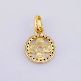 Clover Hoop Pendant 1.25gr / 3/4 in / 18K Yellow Gold ©