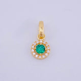 Dije Circular Tupido 0.85gr / 1/2 in / Oro Amarillo 18K ©