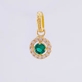 Dije Circular Tupido 0.85gr / 1/2 in / Oro Amarillo 18K ©