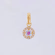 Dije Circular Tupido 0.9gr / 1/2 in / Oro Amarillo 18K ©