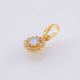 Dije Circular Tupido 0.9gr / 1/2 in / Oro Amarillo 18K ©