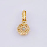 Dije Circular Tupido 0.9gr / 1/2 in / Oro Amarillo 18K ©