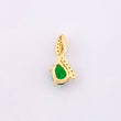 Dije Nota Sol Verde 1.3gr / 3/4 in / Oro Amarillo 18K ©