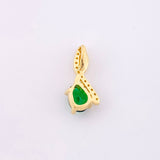 Dije Nota Sol Verde 1.3gr / 3/4 in / Oro Amarillo 18K ©