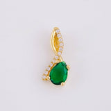 Dije Nota Sol Verde 1.3gr / 3/4 in / Oro Amarillo 18K ©