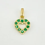 Heart Silhouette Pendant 1.6gr / 3/4 in / 18K Yellow Gold ©