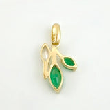 Dije Muerdago 3 Hojas 1.05gr / 3/4 in / Oro Amarillo 18K ©
