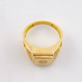 Textured Half Rhombus Ring 6.75gr / T10 / 18K Yellow Gold ©