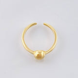 Anillo Medio Dedo Abrazo Media Bola 5mm 1.5gr / T3 1/2 / Oro Amarillo 18K ©