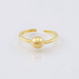 Anillo Medio Dedo Abrazo Media Bola 5mm 1.5gr / T3 1/2 / Oro Amarillo 18K ©