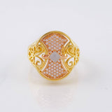 Anillo Escudo Vikingo 5.8gr / T10 1/2 / Tres Oros 18K ©