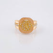 Diamond Cut Crown Relief Ring 5.5gr / T10 1/4 / Three-tone Gold 18K ©