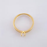 Solitaire Ring 1.95gr / T5 3/4 / 18K Yellow Gold ©