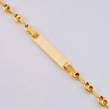 Bracelet GC Rectangular Plate 2.5gr / 7 in / 4mm Yellow Gold 18K