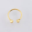 Anillo Medio Dedo Abrazo 2 Bolas 4mm 1.2gr / T3 3/4 / Oro Amarillo 18K ©