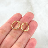 Hoop Earrings Nati 1.05gr / 1.5cm / 18K Yellow Gold ©