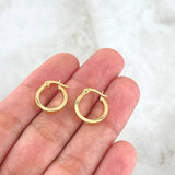 Hoop Earrings Diani 1.05gr / 1.5cm / Yellow Gold 18K