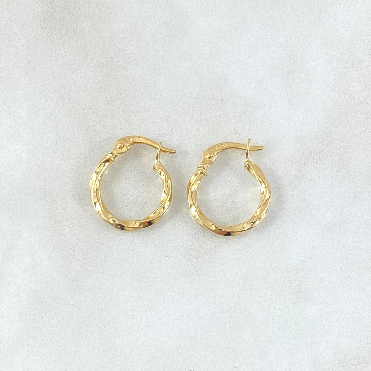 Hoop Earrings Asby 0.8gr / 1.5cm / Yellow Gold 18K *