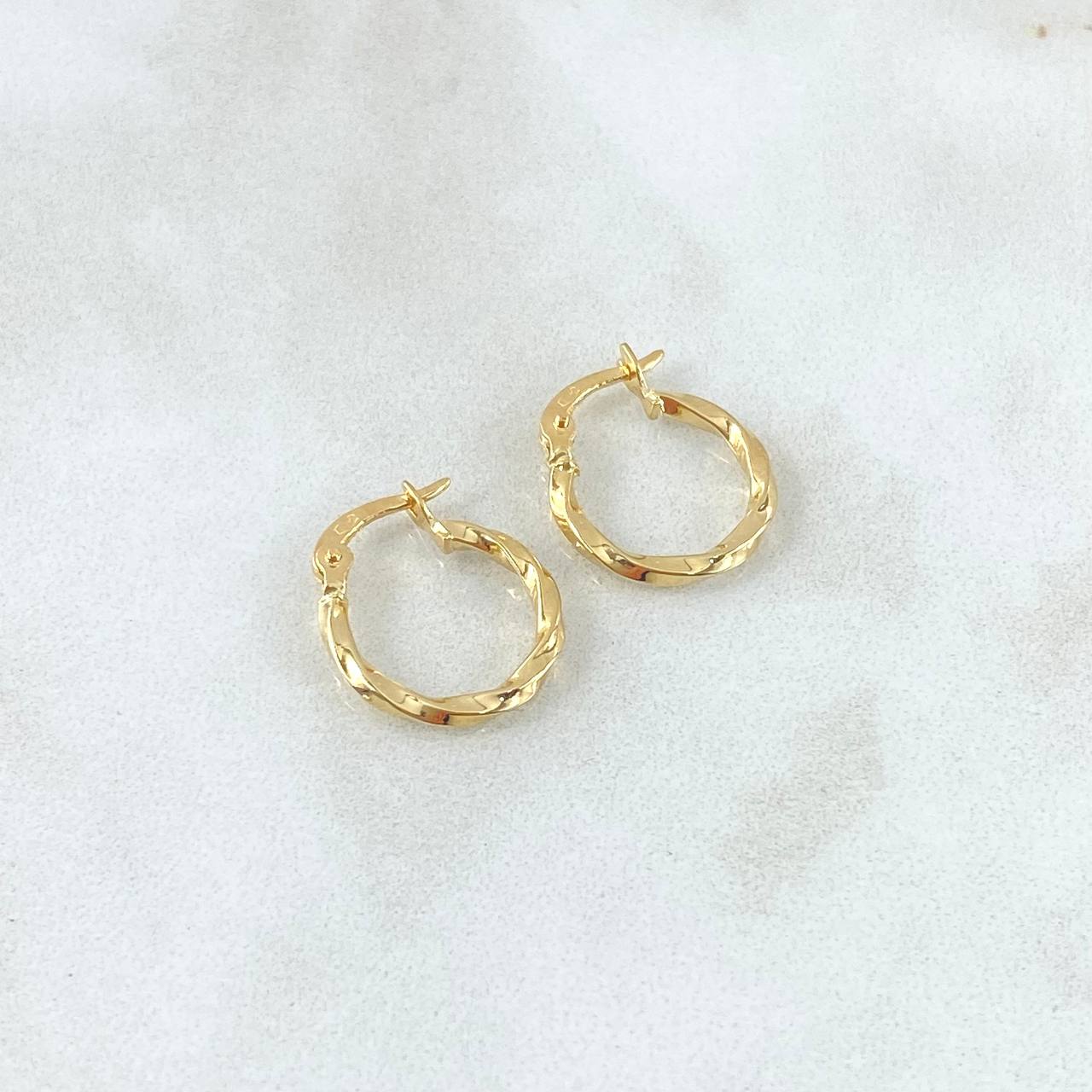 Candongas Asby 0.8gr / 1.6cm / Oro Amarillo 18K