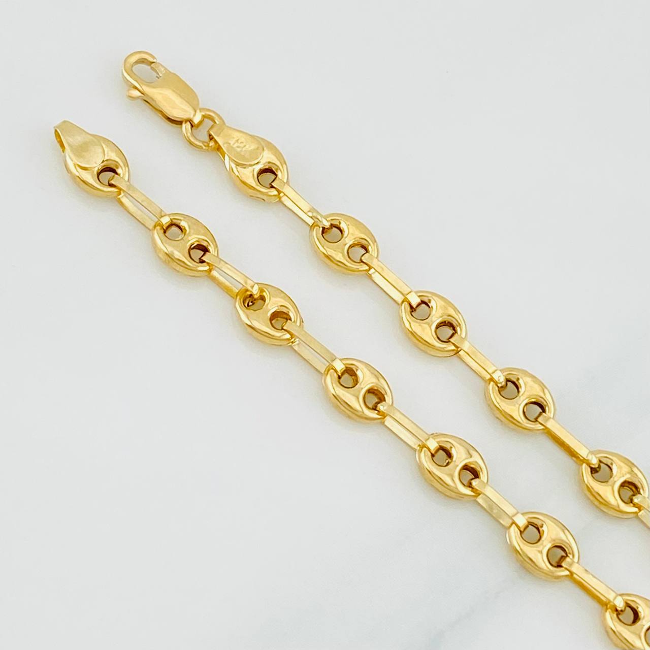 Tobillera GC 2.95g / 9 3/4 in / 3.8mm Oro Amarillo 18K