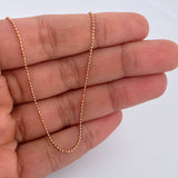 Cadena Militar 2.4gr / 60cm / 1mm Diamantada Oro Rosa +3 18K $