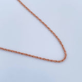 Rope Chain 1.2gr / 50cm / 1.4mm Rose Gold +3 18K $